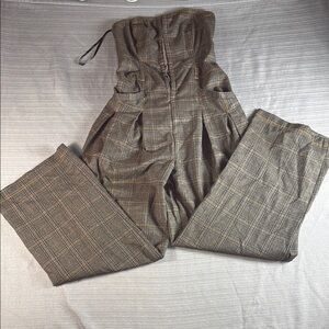 Urban Outfitters BDG Plaid Strapless Jumpsuit Women’s‎ Small Petite